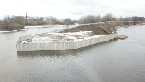 Погружение ЖБ шпунта методом забивки, Рыбинск