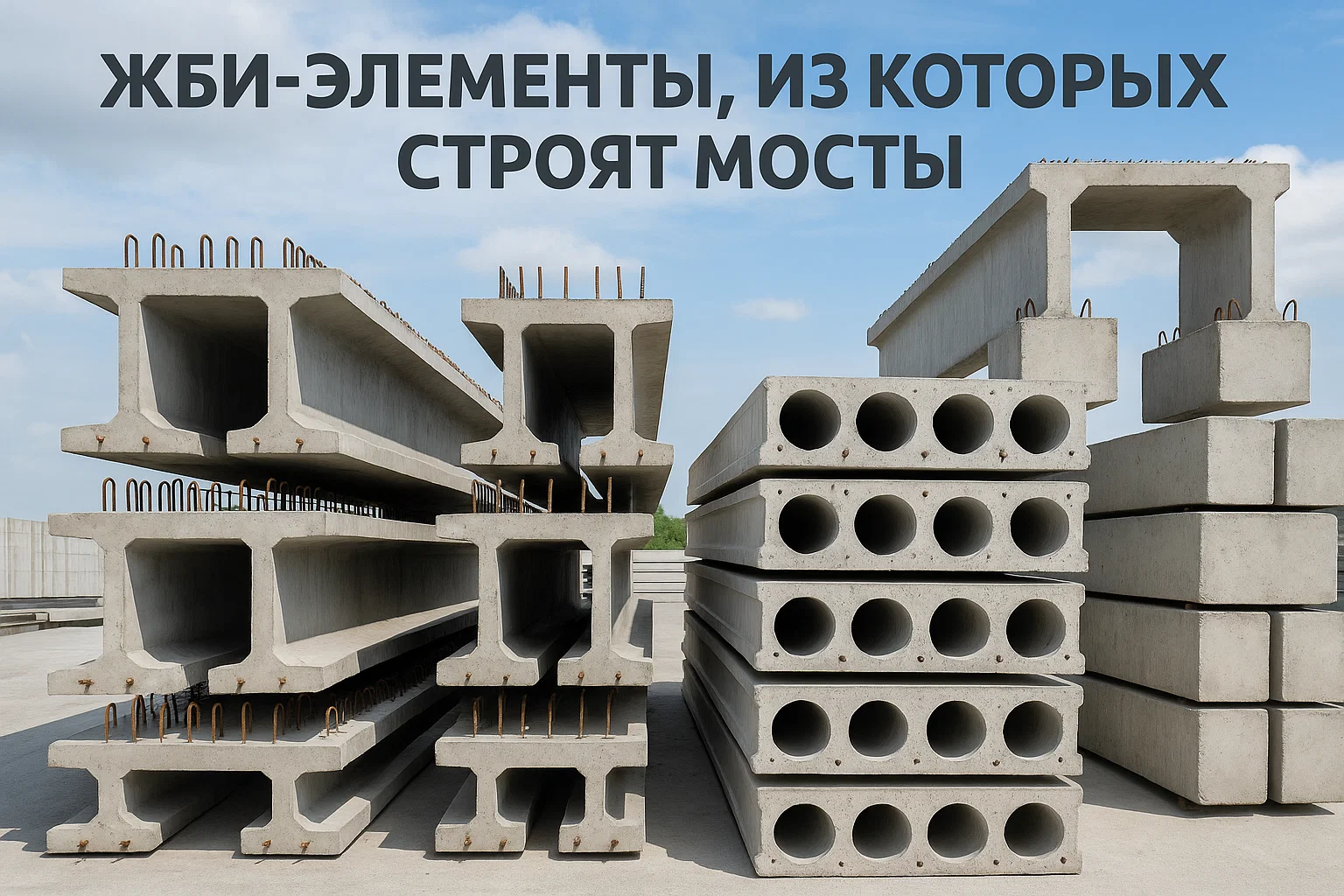 ЖБИ-элементы, из которых строят мосты