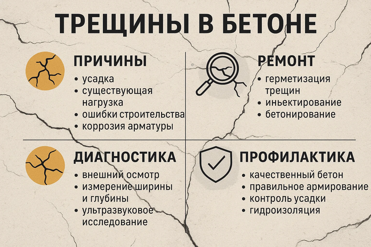 Трещины в бетоне