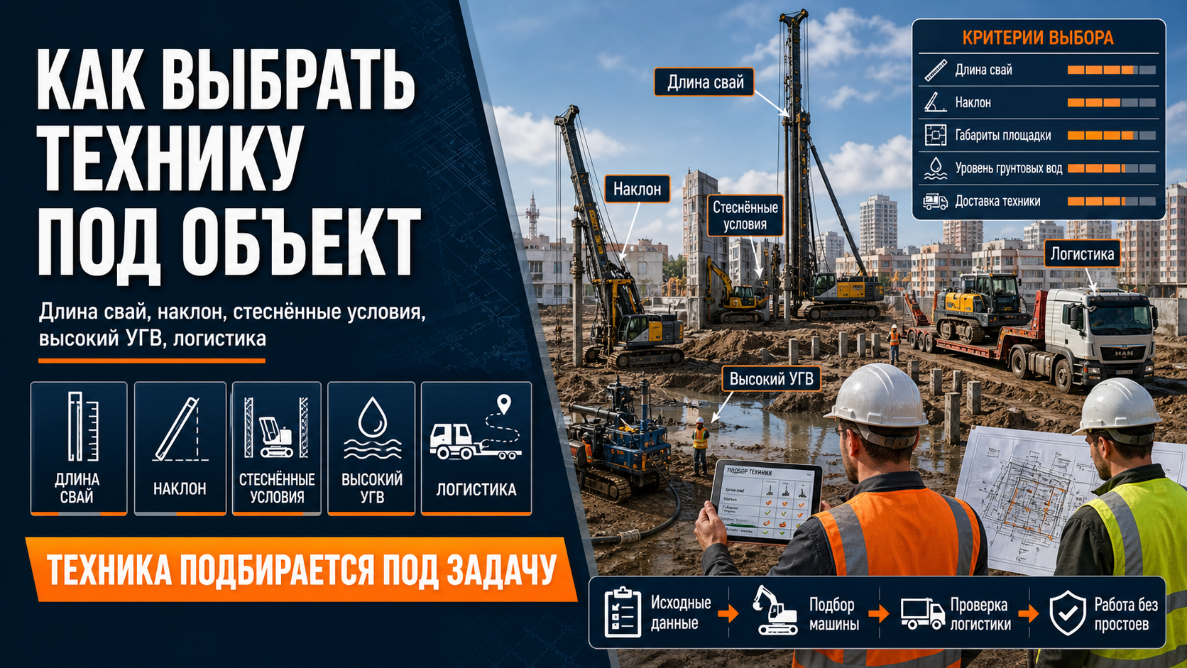 Как выбрать технику под объект